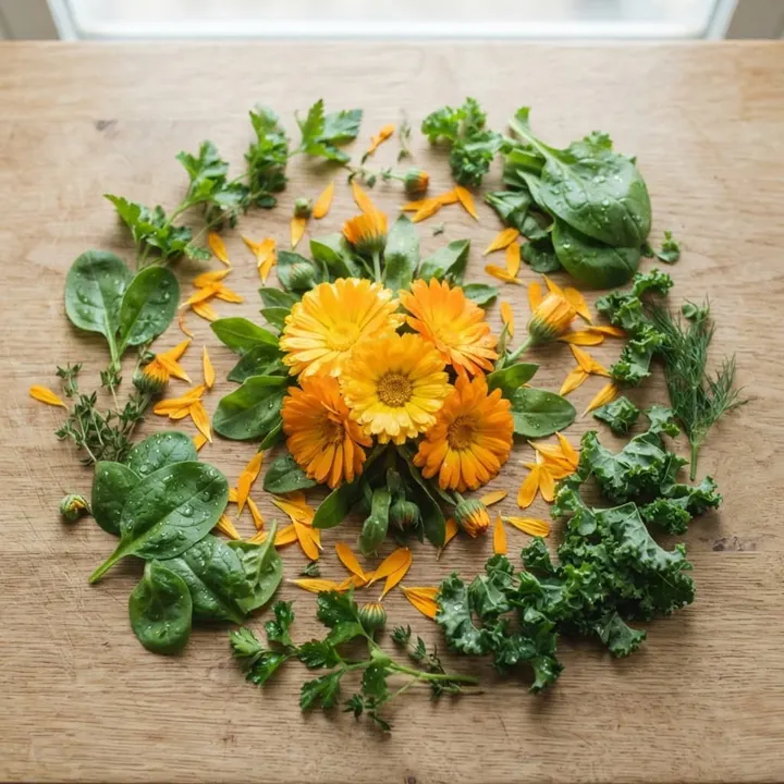 Leafy greens as a natural lutein source