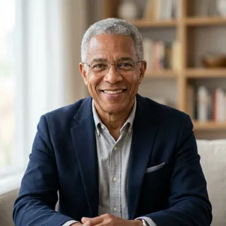 Older African man in a consulting role