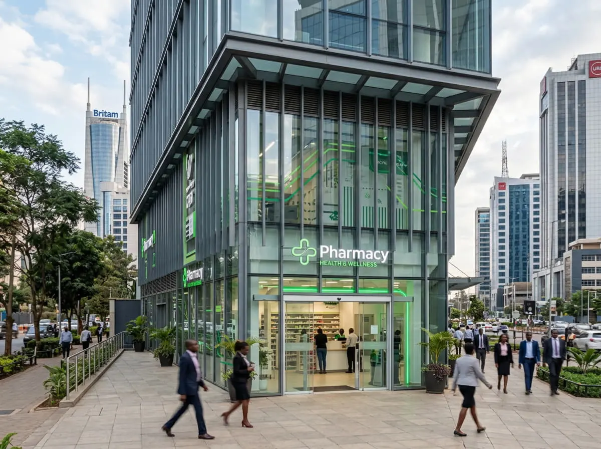 Modern pharmacy building