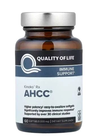 AHCC, capsules molles à l’extrait de mycélium de shiitaké pour soutenir l’immunité, flacon