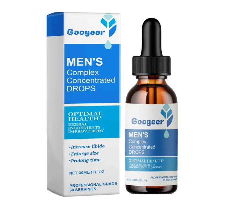 Googeer Mens, gouttes aux plantes pour la vitalité masculine, flacon