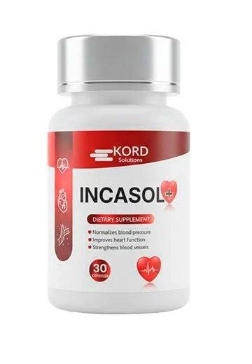 Incasol+ blood pressure supplement bottle