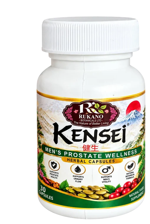Kensei Men’s Prostate Wellness herbal capsules, jar of 30