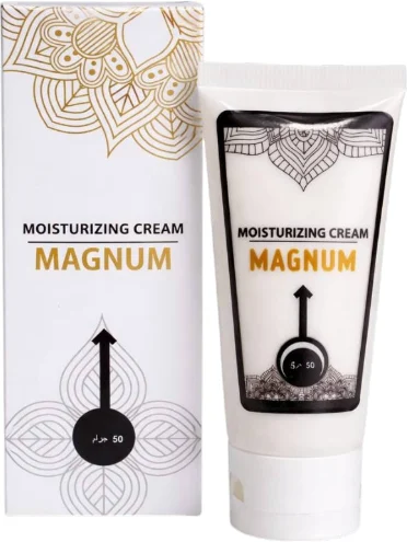 Magnum men’s moisturising cream tube and box