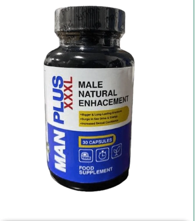 Man Plus XXXL male natural enhancement capsules bottle