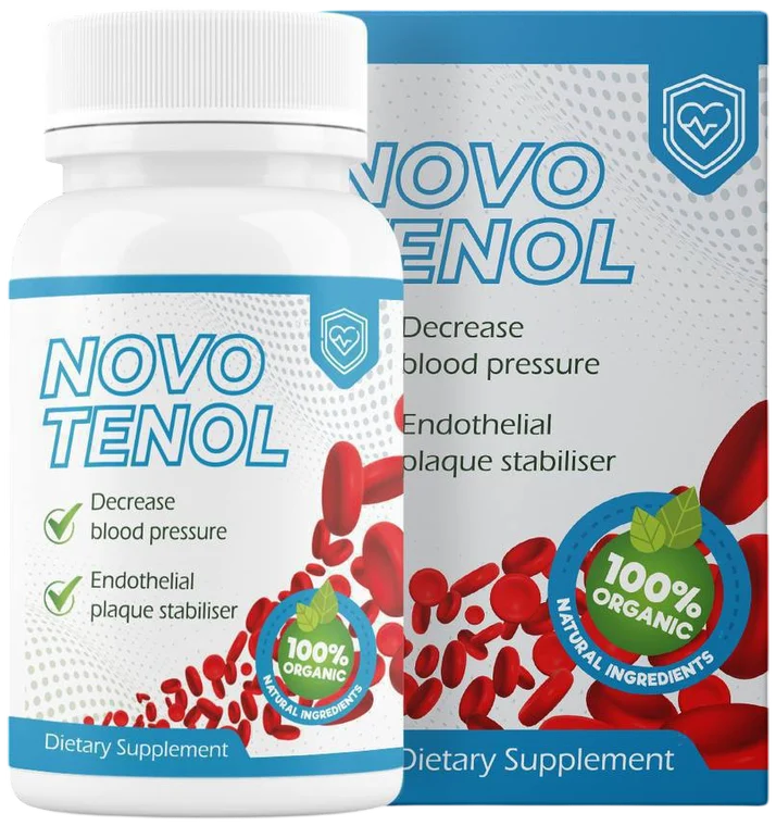 Novo Tenol, gélules pour le cœur et la circulation, flacon et étui