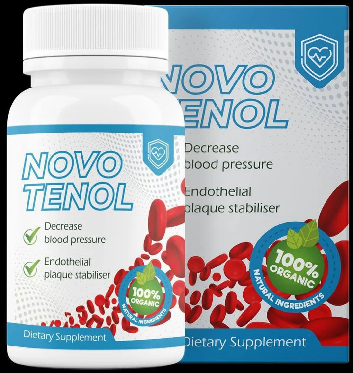 Novo Tenol, gélules pour le bien-être du cœur et de la circulation, flacon et boîte
