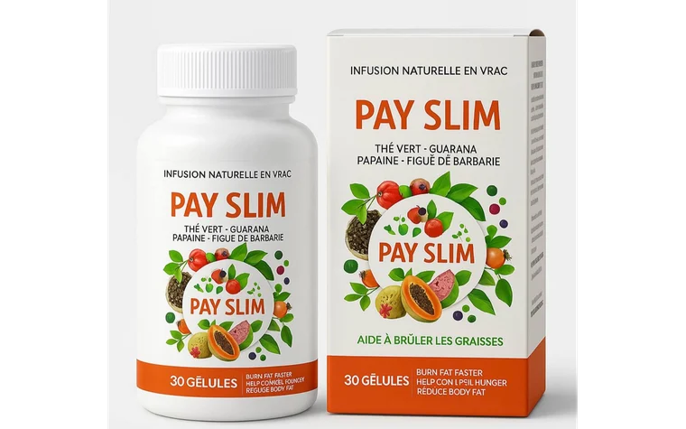 Pay Slim, complément alimentaire minceur en gélules au thé vert, boîte de 30