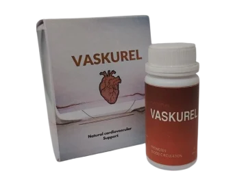 Vaskurel capsules bottle and carton